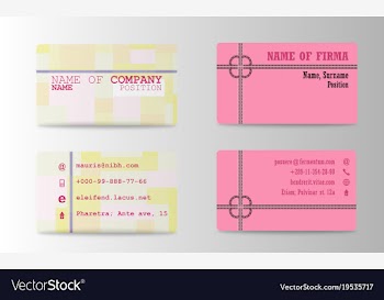 Colorful visit card for business in individual vector image