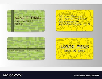 Colorful visit card for business in individual vector image