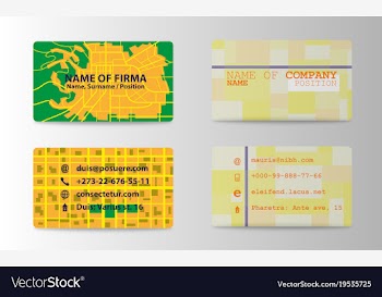 Colorful visit card for business in individual vector image