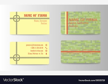 Colorful visit card for business in individual vector image