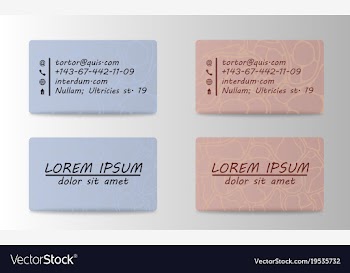 Colorful visit card for business in individual vector image