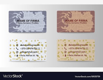 Colorful visit card for business in individual vector image
