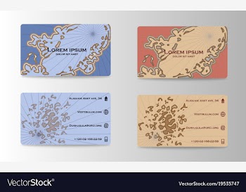Colorful visit card for business in individual vector image