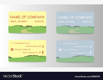Colorful visit card for business in individual vector image