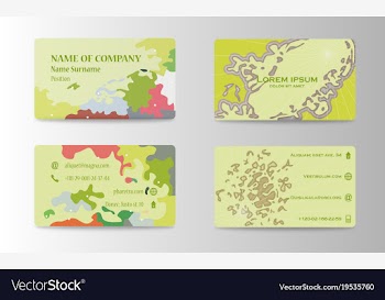 Colorful visit card for business in individual vector image