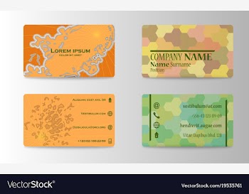 Colorful visit card for business in individual vector image
