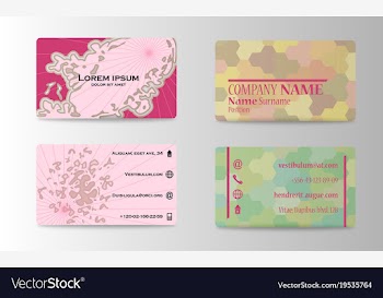 Colorful visit card for business in individual vector image