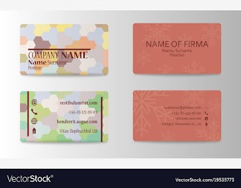 Colorful visit card for business in individual vector image