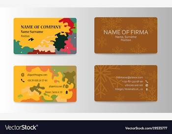 Colorful visit card for business in individual vector image