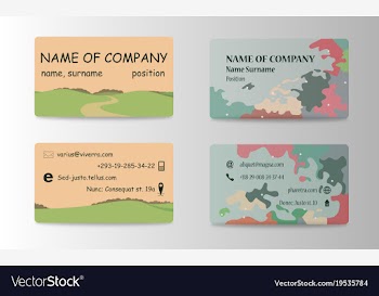Colorful visit card for business in individual vector image
