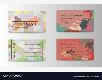 Colorful visit card for business in individual vector image