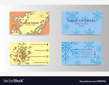 Colorful visit card for business in individual vector image