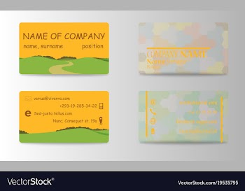 Colorful visit card for business in individual vector image