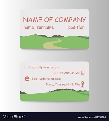 Colorful visit card for business in individual vector image