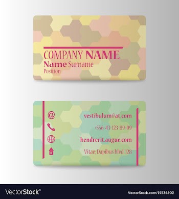 Colorful visit card for business in individual vector image