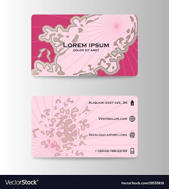 Colorful visit card for business in individual vector image