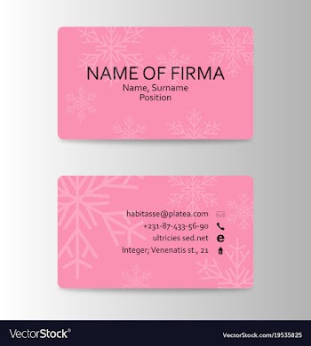 Colorful visit card for business in individual vector image