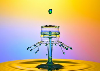 Colorful Water Drop Splash