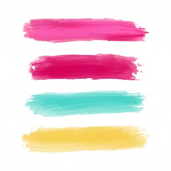 Colorful watercolor brush strokes Free Vector