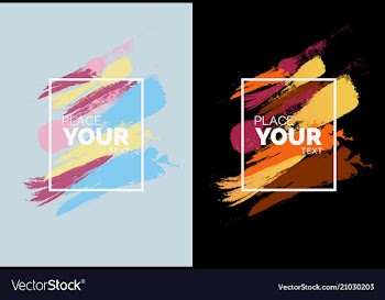Colorful watercolor set hand drawn brush strokes vector image