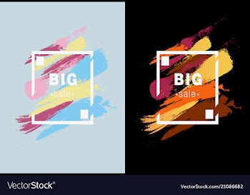 Colorful watercolor set hand drawn brush strokes vector image