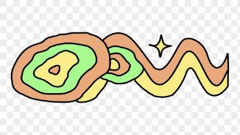 Colorful wavy lines, abstract doodle | Free PNG Sticker - rawpixel