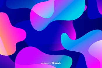 Colorful wavy shapes background Free Vector