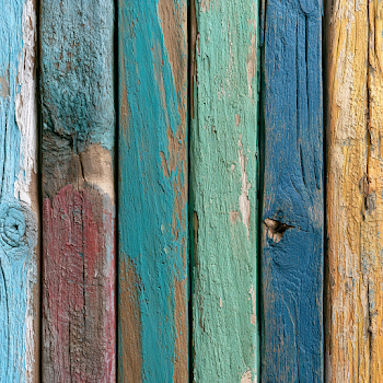Colorful Weathered Wooden Planks