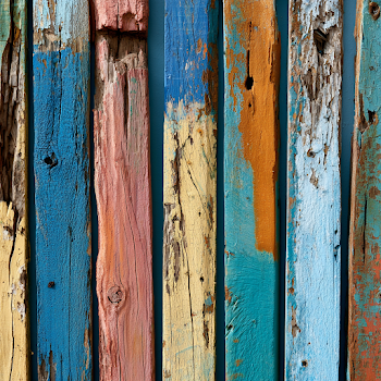 Colorful Weathered Wooden Planks