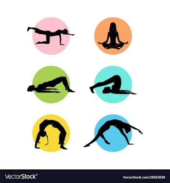 colorful yoga logo template