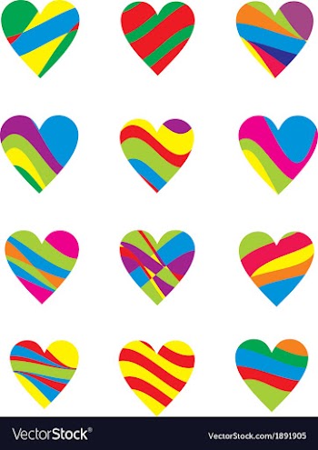  					Colorfull Heart Element vector image														