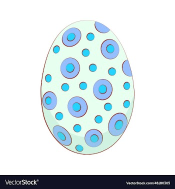 colorfully decorated easter egg with circles