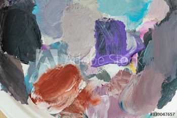 Colorfully painted canvas