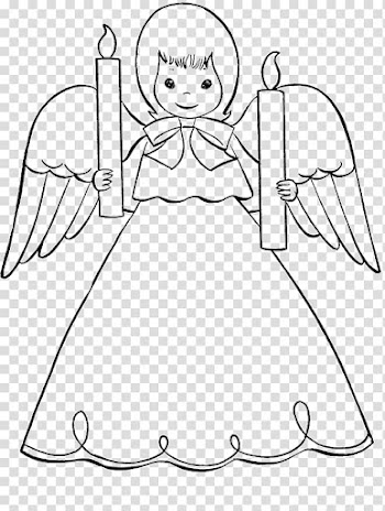Coloring book Gabriel Christmas Angel Drawing, christmas transparent background PNG clipart