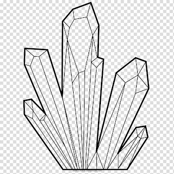 Coloring book Line art Drawing Crystal Ausmalbild, cristal transparent background PNG clipart
