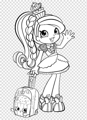 Coloring book Shopkins Paper Child Food coloring, child transparent background PNG clipart