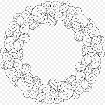 Coloring book Wreath Mandala Christmas Easter - christmas 