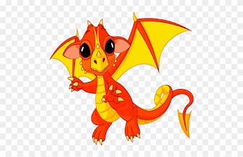 Coloring For Kids - Cute Baby Dragon