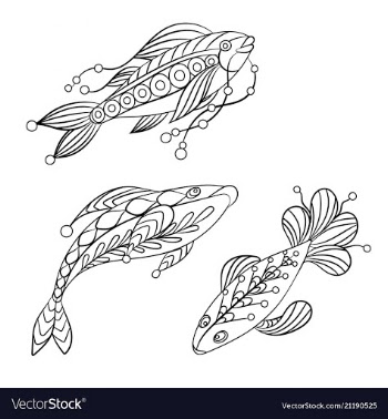 Coloring pages for children and adults with set vector image