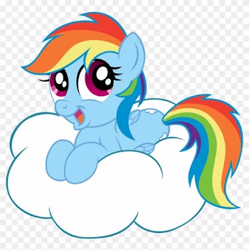 Coloring Pages - My Little Pony On A Cloud