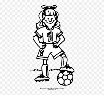 Coloring Pages Soccer Girl - Girl Soccer Player