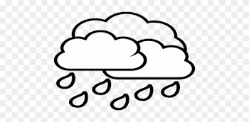 Coloring Trend Medium Size Strong Wind Weather Storm - Rain Cloud Coloring Page