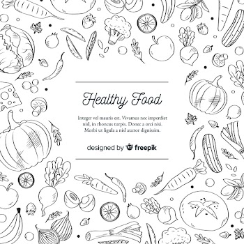 Colorless healthy food background template Free Vector