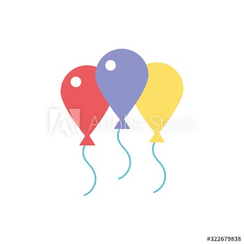colors balloons helium floating icon