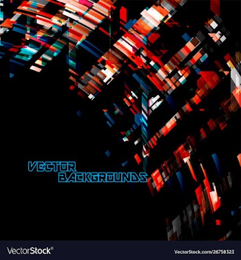 Colors curved on a black scene vector image