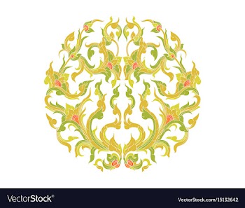 Colors flora art pattern vector image