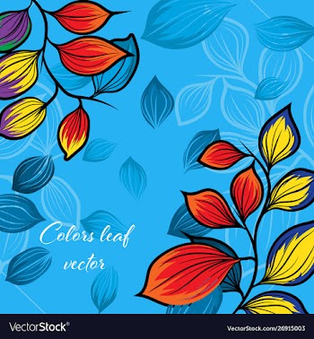 Colors leaf nature vector image