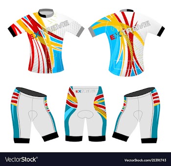 Colors motion graphics cycling vest vector image