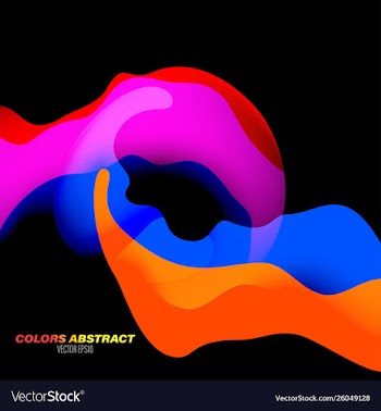 Colors motion scene on a black vector image