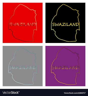 Colors of swaziland vector image